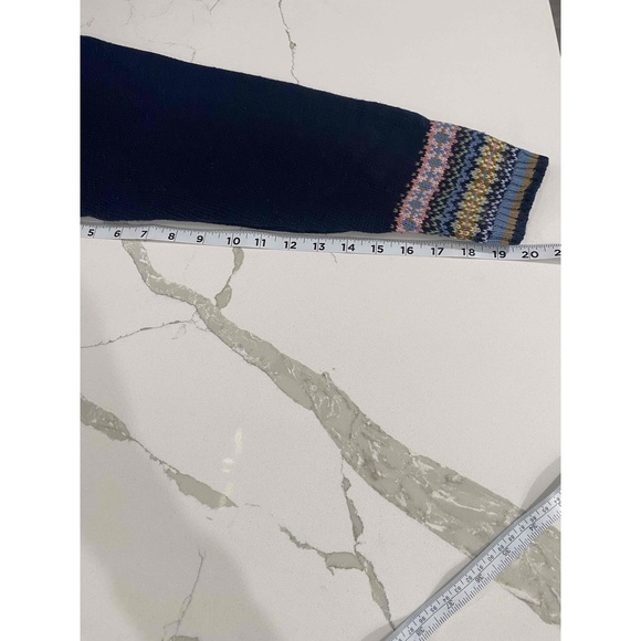 Maggie Lawrence Women's Blue Pastels Embroidered Long Sleeve Hooded Hoodie Large - Picture 11 of 13